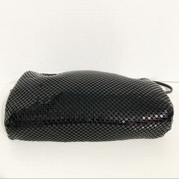 Vintage Whiting and Davis Chainmail Leather Crossbody Shoulder Bag Hinged Frame - Picture 8 of 12